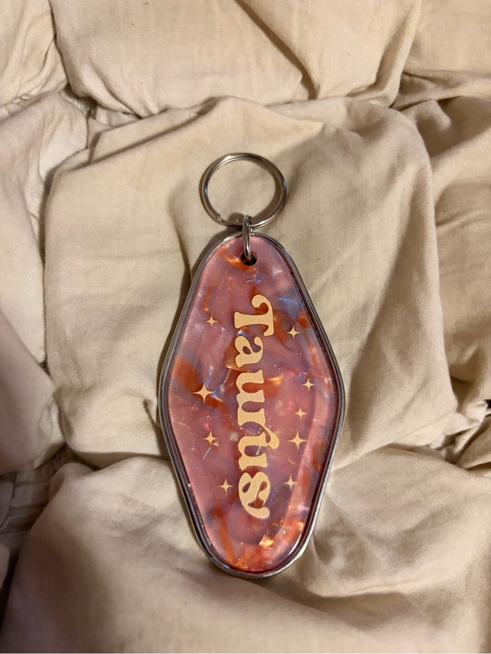 Free People Taurus Retro Motel Key Tag Keychain